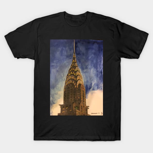 Chrysler building at dusk T-Shirt by gjspring